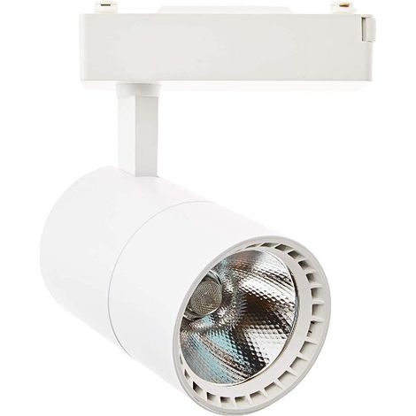 Spot LED Rail 40W Blanc - Lot de 1 - Design Monophasé - Lumière Froide 6000K - Pour Galerie et Commerce - Finition Blanche (1/5)