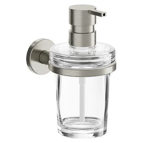 Inda - Wandseifenspender One Nickel gebürstet/transparent 250 ml