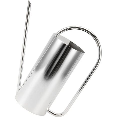 Arrosoir pour plantes, long bec, grande capacité de 1500 ml, récipient en acier inoxydable, article de jardinage, couleur argentée. (1/5)