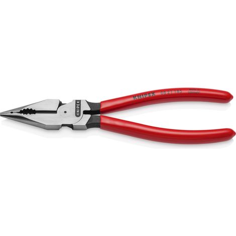 KNIPEX 08 21 185 Alicate universal en punta recubiertos de plástico Negro atramentado 185 mm