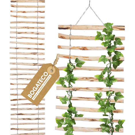 BOGATECO Treillis Noisetier 50 x 200 cm Support Plantes Naturel