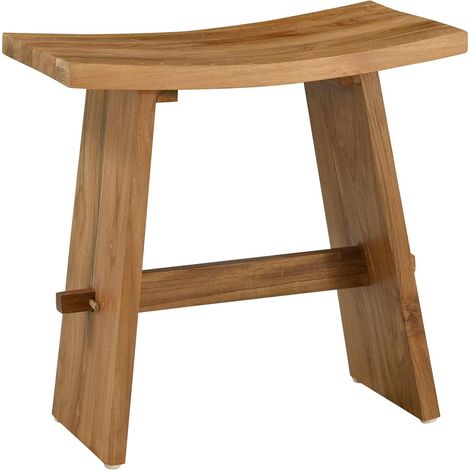 Bathroom Stool Brown 50 x 29.5 x 50.5 cm Solid Teak Wood vidaXL