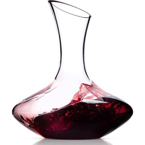 1700 ml mundgeblasene Kristallkaraffe – Wunderschönes Weindekantierglas – Karaffen & Tischaccessoires für Weinliebhaber (1/4)