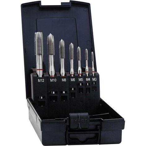 Exact 42345 Maschinengewindebohrer-Set 7teilig metrisch M1, M4, M5, M6, M8, M10, M12 Rechtsschnei (1/3)