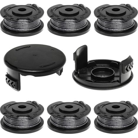 6 Pièces Bobine Rechange pour Bosch ART 23 SL 26 SL- Ø1,65mm 4,9m Coupe Bordure F016800569 F016800385 avec Couvercle de F016F04557 - (1/4)