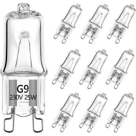 Confezione da 10 ampolle a filamento G9 – capsula alogena 40W – 220/240V (1/5)