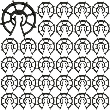 100 Pièces Plastique de Cales d'Armature pour Barres d'Acier de Diamètre 8 à 12 mm Fixation Verticale Renfort, Cales en Plastique pour Dalle en Béton Armé Accessoire de Coffrage à Clipser (15mm) (1/5)