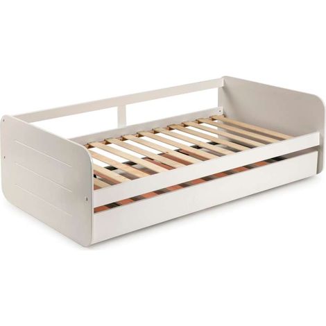 Cama nido Romina para colchones de 90 acabado blanco Largo: 105 cm Ancho: 195.2 cm Alto: 60 cm (1/5)