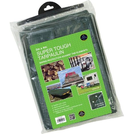 Garland Super Tough Double Strength Edges Tarpaulin Garden Sheet - 5m x 4m
