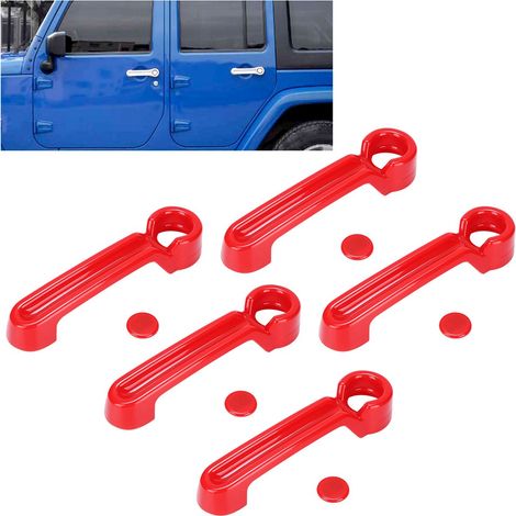 Paire de boucles de capot pour Jeep Wrangler JK 07-17, modèle B (avec boîte), argent (1/5)