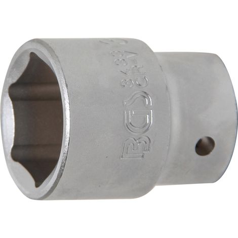 BGS Vaso de impacto hexagonal Cuadrado interior de 20 mm (3/4") SW 33 mm - 3433