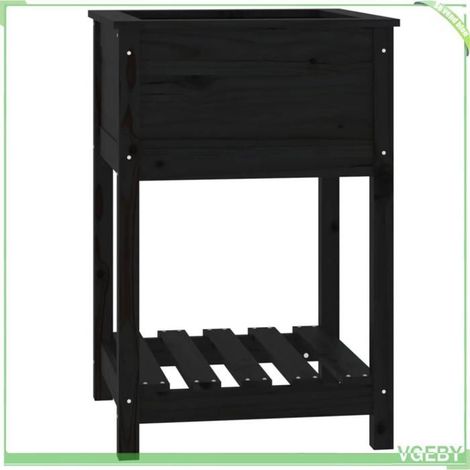 Jardinière avec étagère - FAFEICY - 823777 - Bois de pin massif - Étagère de rangement - 54x54x81 cm (1/5)