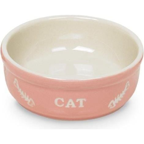 Nobby Katzenschale Cat 250 ml Ø 13,5 cm rosa beige Futter- & Trinknäpfe
