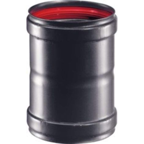 1 Manchon Pellet Acier Noir 80mm Femelle Femelle Pour Conduit Intérieur