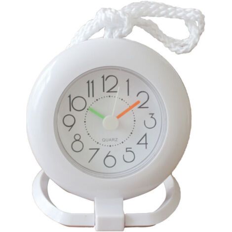 Étanche horloge murale salle de bain horloge salle de bain horloge cuisine horloge douche horloge ventouse horloge avec anneau de serviette (1/5)