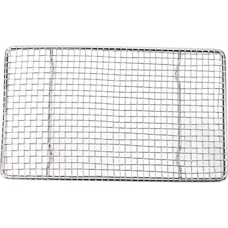 Grille de barbecue rectangulaire en acier inoxydable antirouille, compatible lave-vaisselle, pour grillades et cuisson au four.