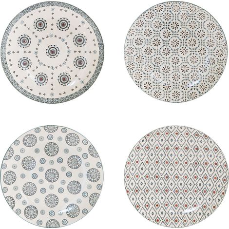 Table Passion - Coffret de 4 assiettes plates nelson 26 cm