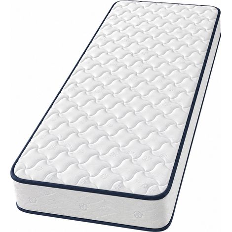 Matelas ressorts ensachés 90x190 cm , Épais 20cm, Ressorts Ensachés + 7 Zones de Confort, Respirant,Soutien solide,Blanc