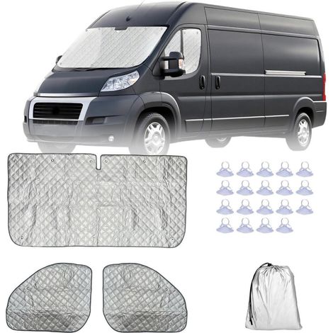 Pare-soleil intérieur camping-car pour Fiat Ducato, Boxer, Jumper - Thermique, occultant, UV (1/5)