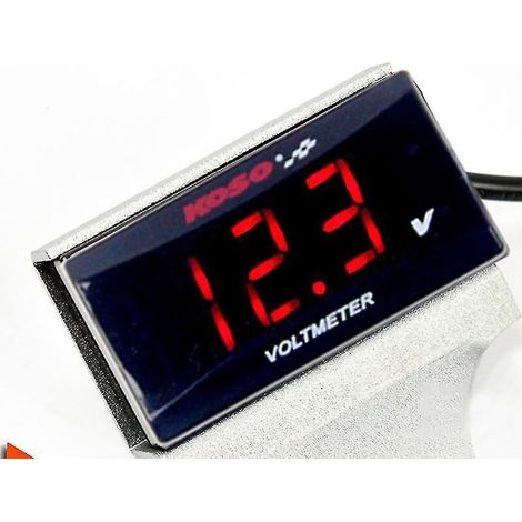 Digitales LED-Voltmeter mit Montagehalterung zur Überwachung der Spannung von 12-V- bis 150-V-Auto- und Motorradbatterien (1/4)