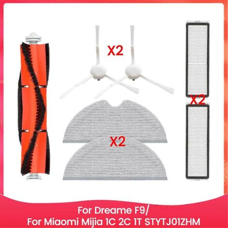 Pour Dreame F9/Xiaomi Mijia 1C 2C 1T STYTJ01ZHM Brosse lat��rale principale Chiffon de nettoyage Filtre HEPA Nettoyage efficace