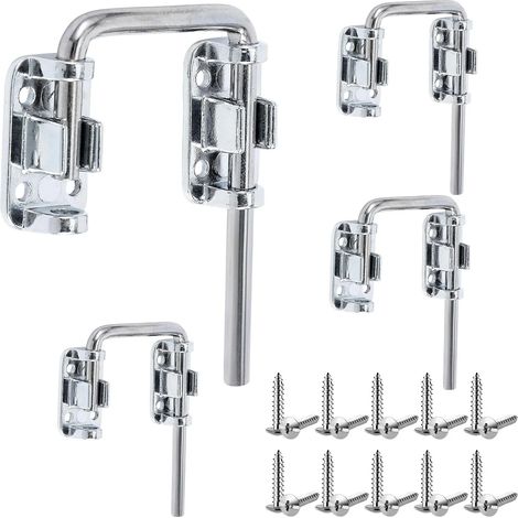 Verrou de sécurité pour fenêtre, modèle coulissant, lot de 4 unités, 5 cm, 2 pouces.-AquaForge (1/5)
