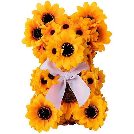 Décoration d'été pour chambre ou dortoir : ours en tournesol artificiel, ornement de tournesol, décoration pour tournesol artificiel et tournesol. (1/5)