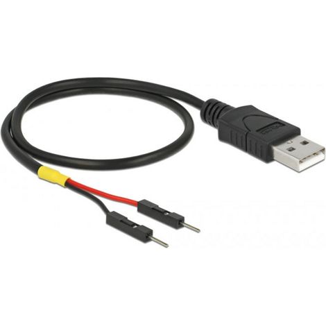 Delock USB-Stromkabel USB-A Stecker, Pfostenstecker 2pol. 0.30 m Schwarz 85402 (1/2)
