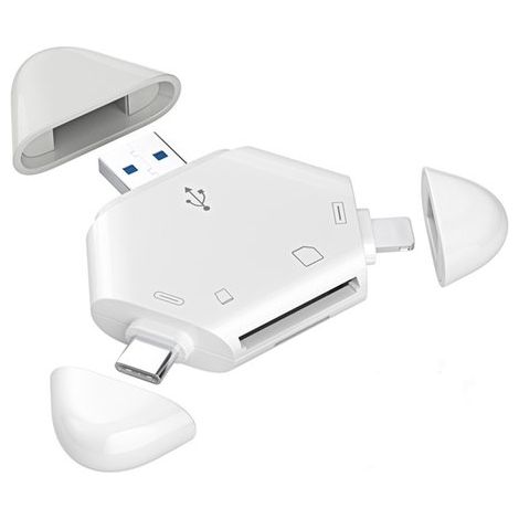 3-in-1 SD-Kartenleser – Für iPhone/iPad, USB-C/USB-A, Wildkamera, Windows/Mac/Linux/Android (1/4)
