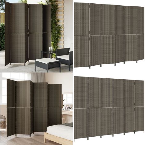 Cloison de séparation 6 panneaux gris résine tressée - Cloison De Séparation - Séparateur Pièce - Paravent - Écran D'intimité - Décoration Intérieur - Home & Living (1/5)