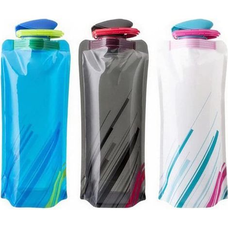 Ensemble de 3 gourdes optionnelles d'une contenance de 700 ml, certifiées CE et RoHS. L'eau, douce et parfumée aux herbes, est idéale pour la marche, la dégustation et la stimulation. (1/5)