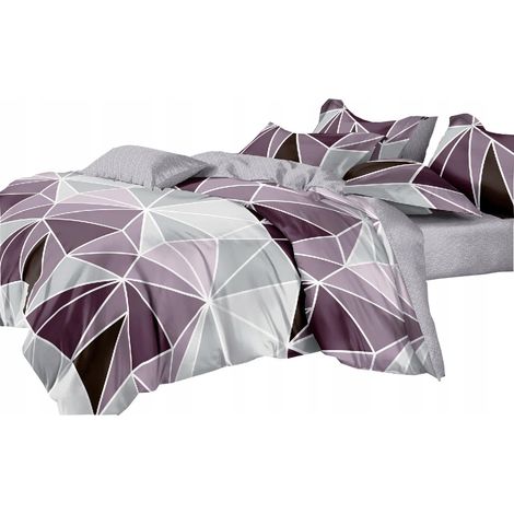 Ropa de cama de franela cálida de 200x220 cm + fundas de almohada con estampados geométricos polacos. (1/5)