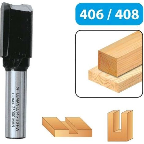 Méche à rainer droite diamétre 6mm LEMAN 406tailleØ 4 mm