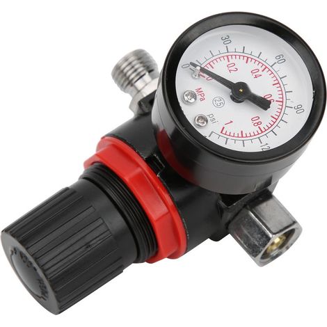 Régulateur de pression pneumatique 150 psi avec entrée G1/4 pour outils à air et équipement de peinture (1/5)