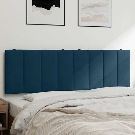 vidaXL Cuscino Testiera Hanko Blu 160 cm in Velluto