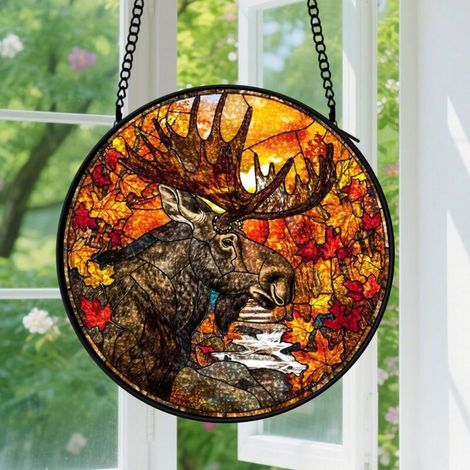 Capteur de soleil en vitrail - décoration spirituelle 9cm (1/4)