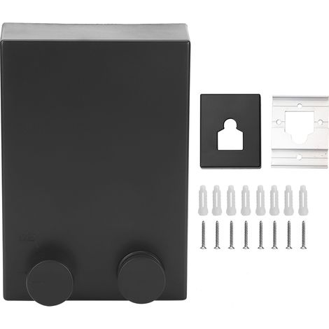 Étendoir à linge télescopique et réglable, fixation murale, en acier inoxydable, pour salle de bain et buanderie, 9021B Noir