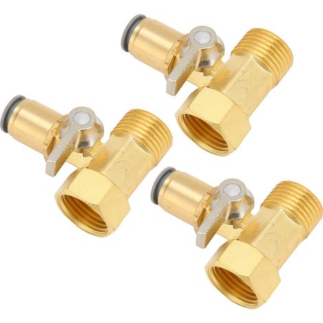 Raccord en Laiton 3 Voies pour Tuyau PE, 3 Pièces, Adaptateur Résistant 0,1-4 MPA, Robinet Diviseur Métal Solide et Durable, Connexion Sûre (1/5)
