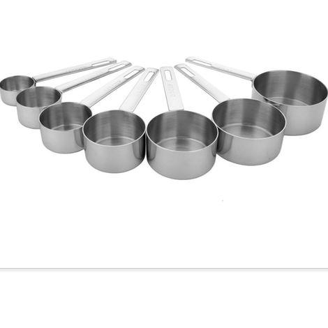 Lot de 7 Tasses à mesurer, Acier inoxydable, Gravures précises, Résistant lave-vaisselle, Cuisine et pâtisserie (1/5)