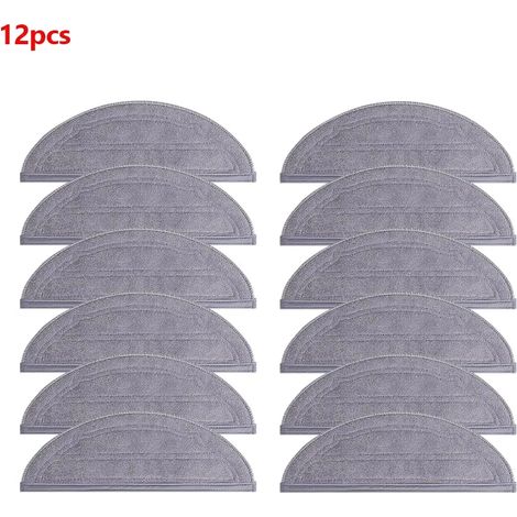 (12 pièces) Lingettes de rechange lavables pour aspirateur robot Roborock Q10V/Q10V+/S8 Pro/S8 Pro+/Q10 S5/Q10 S5+/Q10 VF/Q10 VF+ (1/4)