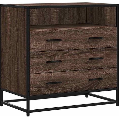 Maison Exclusive - Cassettiera Rovere Marrone 70x41x70 cm in Legno Multistrato