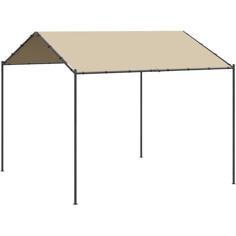 Tonnelle de jardin,Tente à auvent beige 3x3 m acier et tissu CFW310778 (1/5)