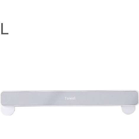 Porte-serviette mural design et pratique avec ventouse pour salle de bain et cuisine - Matériau PPS+PP - Tailles S (25.7cm) et L (46.3cm) - Gain de place et organisation