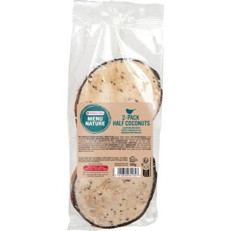 Alimentation complémentaire oiseaux sauvages VERSELE LAGA Menu Nature 2 demi-coques noix de coco 400 g