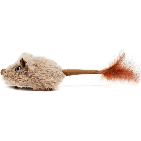 Interaktives Katzenspielzeug: Intelligente Maus mit automatisch wackelndem und quietschendem Schwanz, USB-aufladbar, Plüschtier zur Unterhaltung von Katzen. (1/5)