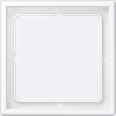 Marco Semplice 81x81mm LS 990 Laccato Opaco Bianco Alpino Opaco Per Montaggio Orizzontale O Verticale (1/2)