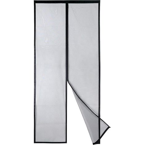 Volet Anti-Insectes Aimanté, Moustiquaire Porte Résistante, Filet Anti-Déchirure, Balcon Terrasse, Moustiquaire Noire (90x210 cm, Milieu) (1/5)