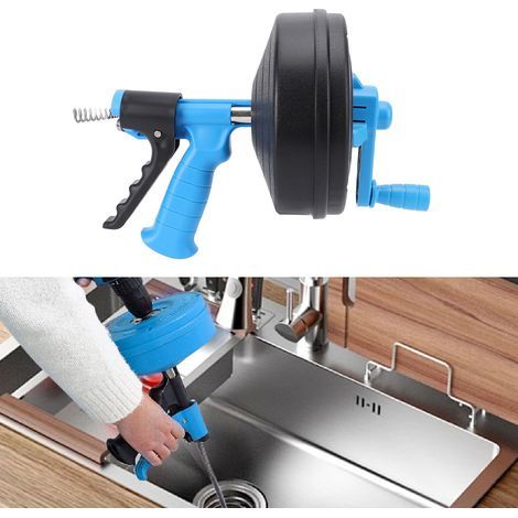 Electric Pipe Cleaner - Flexible Spring Manganese Steel 65 - 2 Modes - For 50-75mm Pipes - 7.5m/ 24.61ft (1/5)