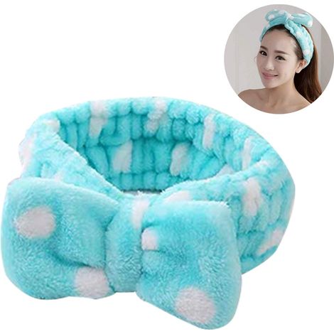 Bandeau élastique en polaire douce pour cheveux, parfait pour le maquillage et la douche, accessoire pratique pour coiffer vos cheveux sans gêner vos soins du visage (1/5)