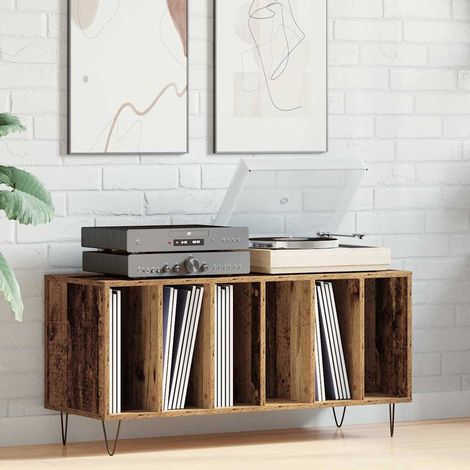 Schallplattenschrank Altholz 100 x 38 x 48 cm Holzwerkstoff